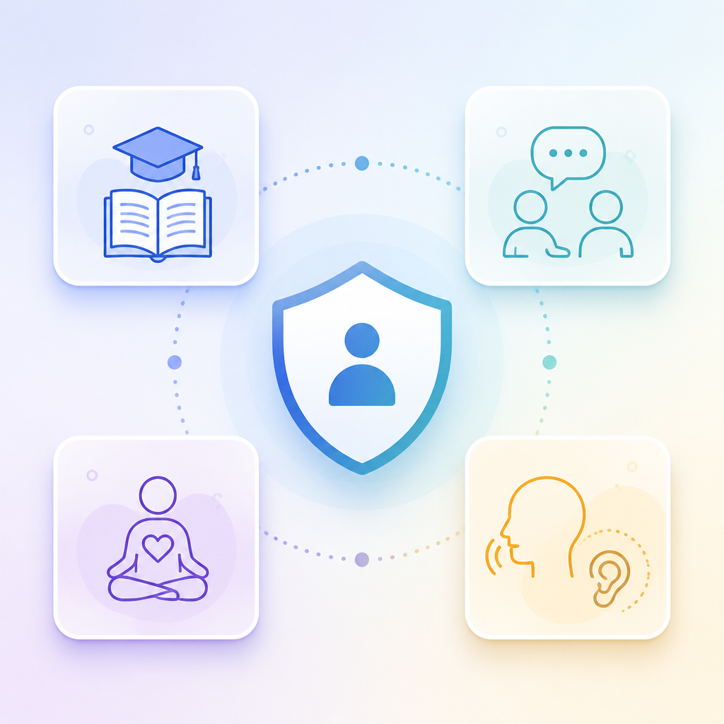 Illustration representing a sample set of 504 accommodations categories.